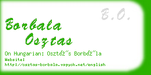 borbala osztas business card